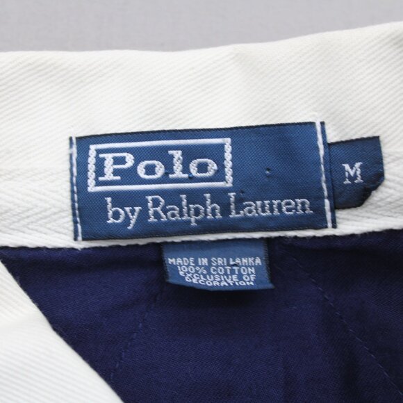 Vintage Polo Rugby Jersey - Blue and Maroon Striped - Men's Medium - Picture 11 of 11